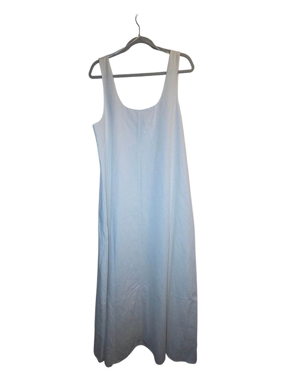 Zara White Linen Scoop Neck Maxi Dress - XXL